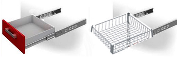 Фирменные ящики и корзины BLUM и HETTICH